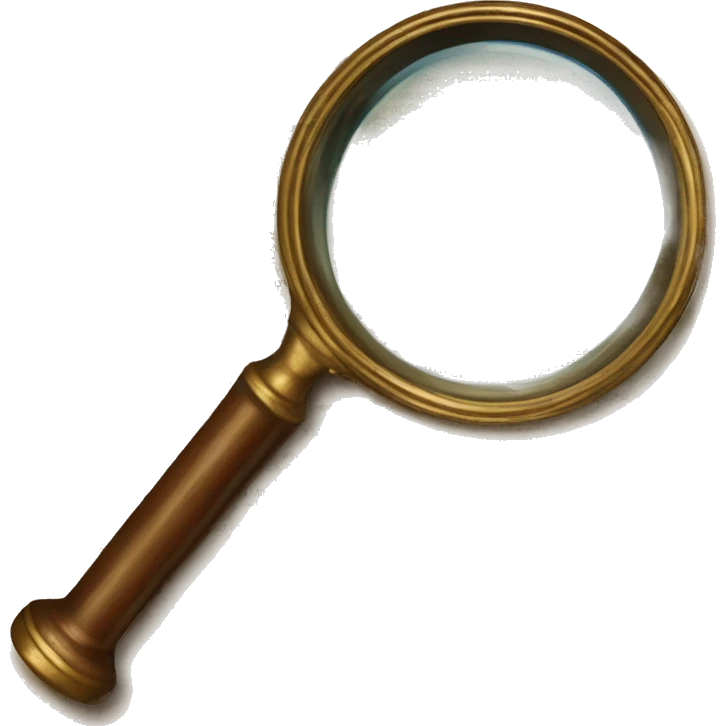 vintage book with magnifying glass emoji