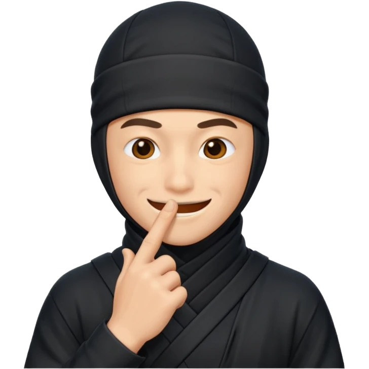 foto do Ninja ele mandando calar a boca emoji