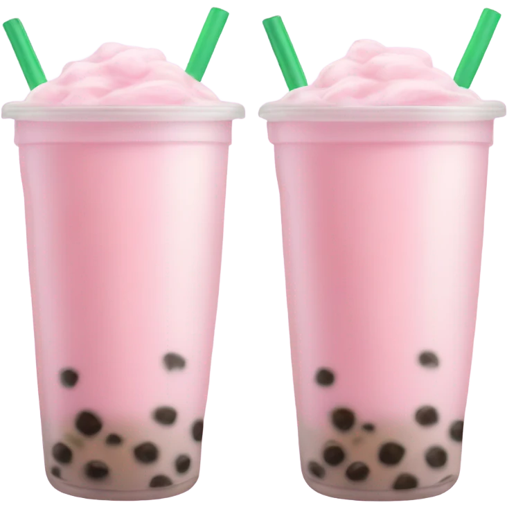 Light Pink boba tea realistic  emoji