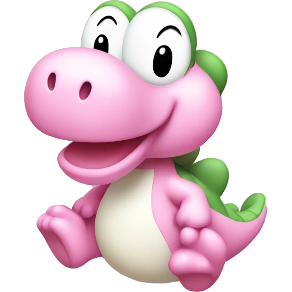 Yoshi in light pink emoji
