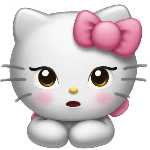 Hello Kitty cute baby cry emoji