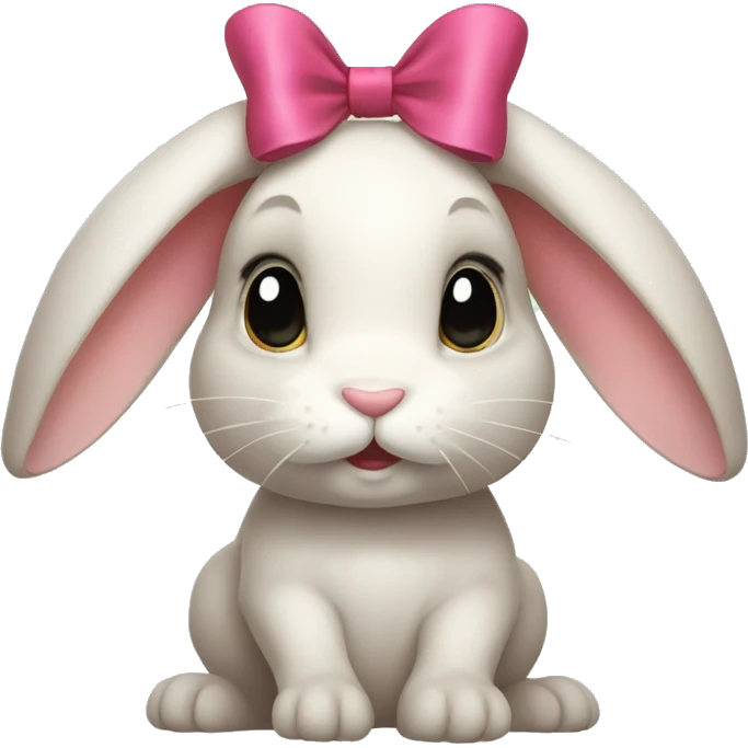 Bunny with bow on head emoji