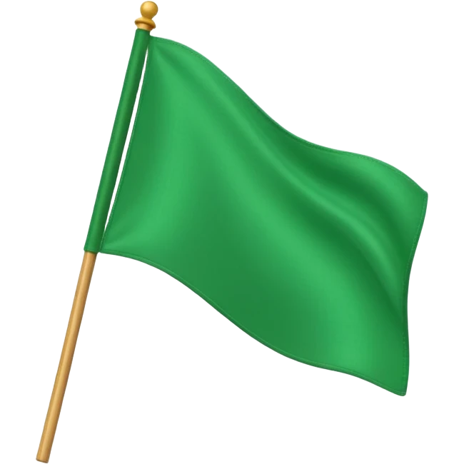 Handheld Flag green emoji