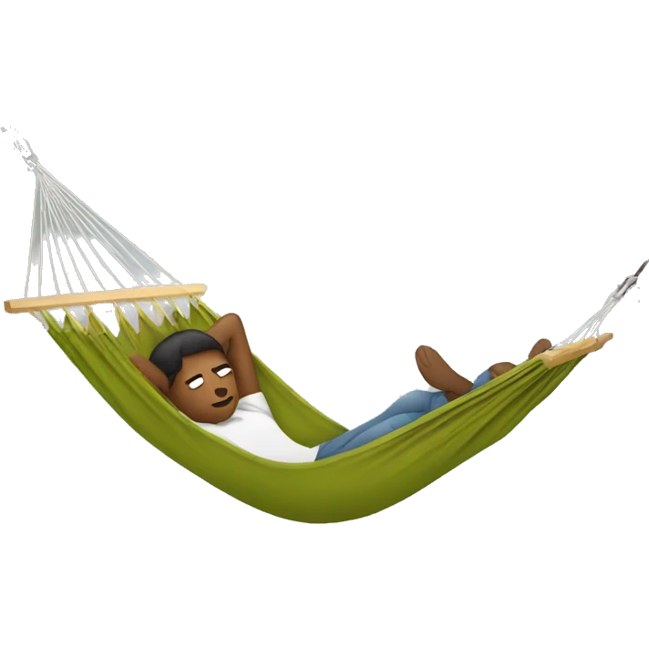 person laying in hammock emoji