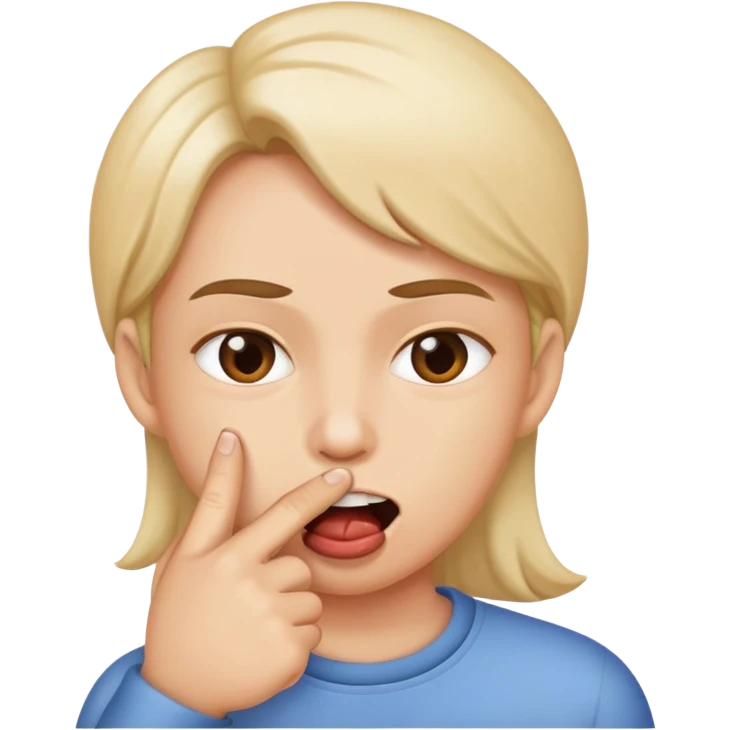 Mordiéndose el dedo  emoji