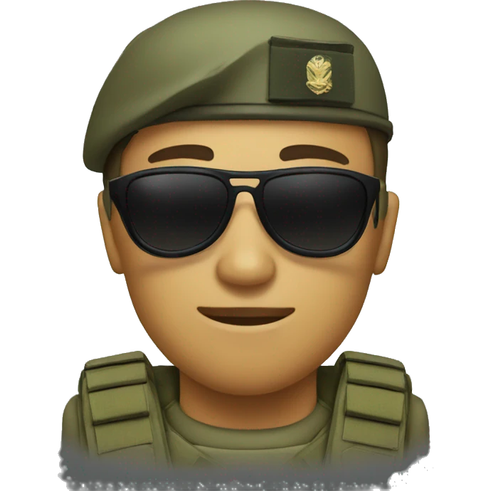 soldier in sunglasses emoji
