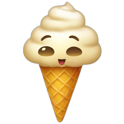 Chat qui mange une glace emoji