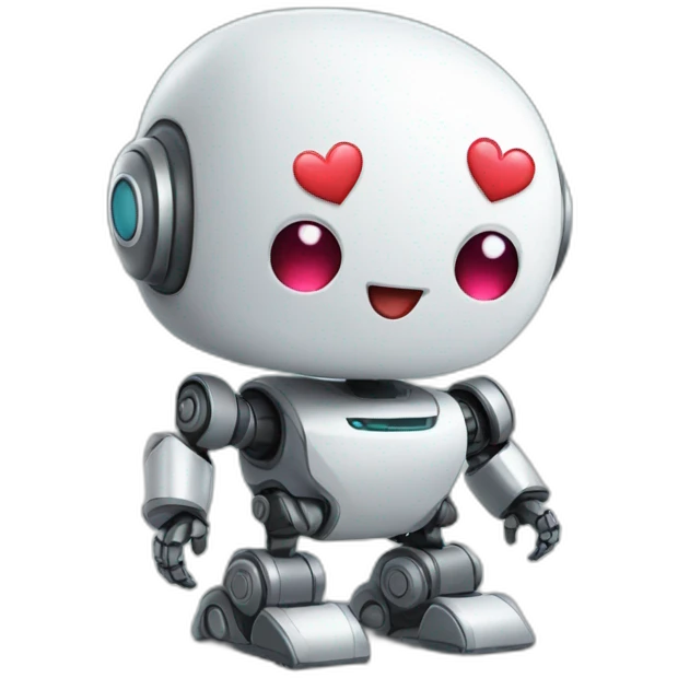 cute robot in love emoji
