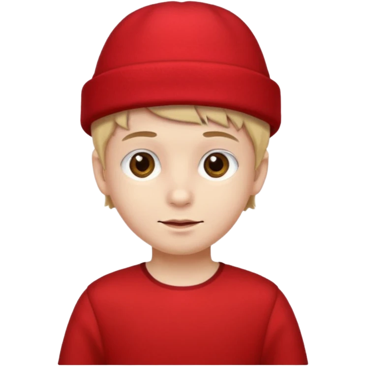 red hat and red dress boy emoji