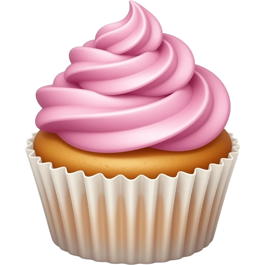 Cupcake with pink icing emoji