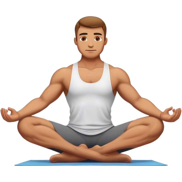 buff man yoga pose emoji