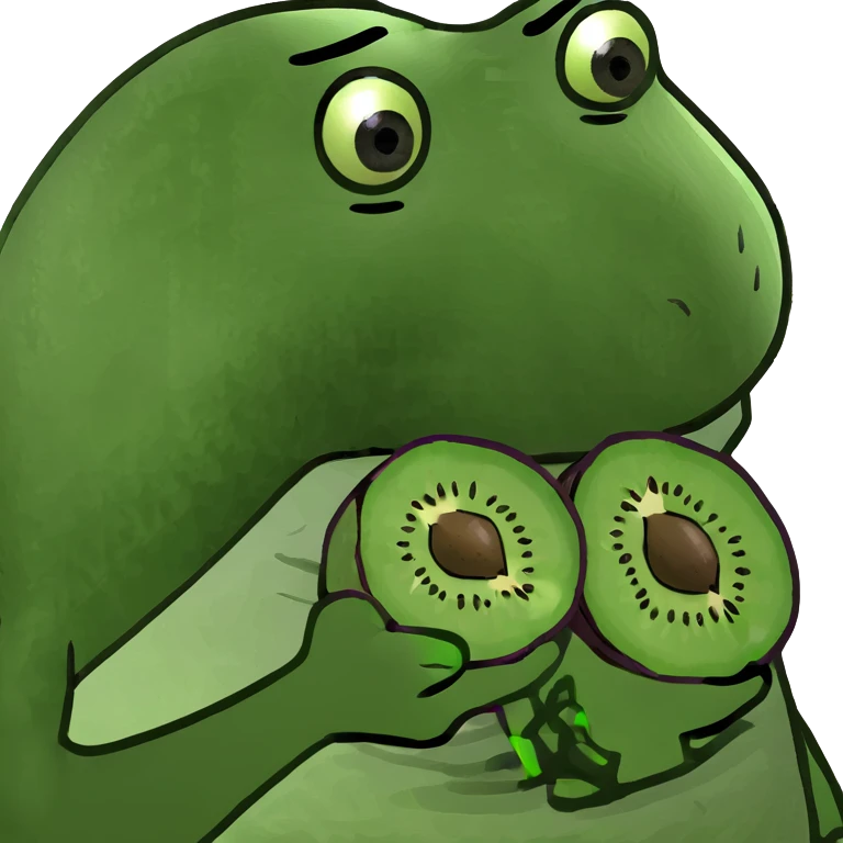 Eggplant with hands, holding 2 kiwis emoji