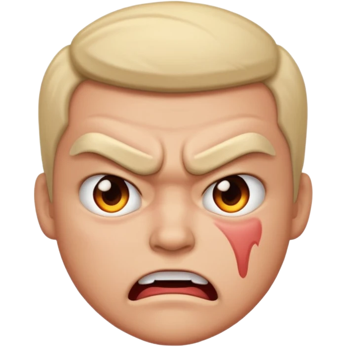 Angry blush emoji