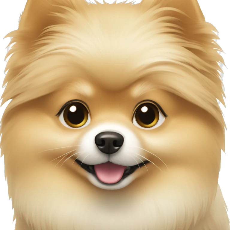Creme pomeranian girl emoji
