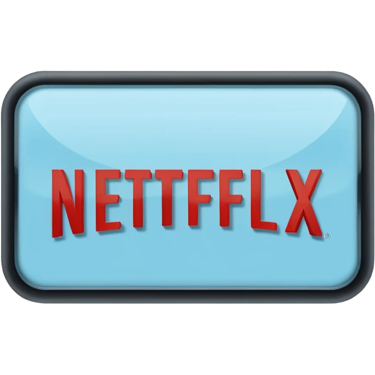 Light blue Netflix sign  emoji