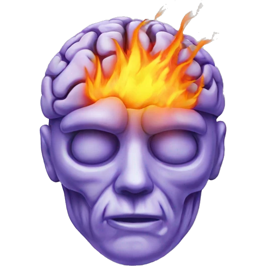 brain on fire emoji