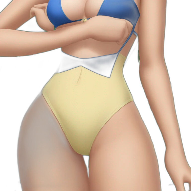 nico robin full body pawg micro swimsuit bottom focus emoji