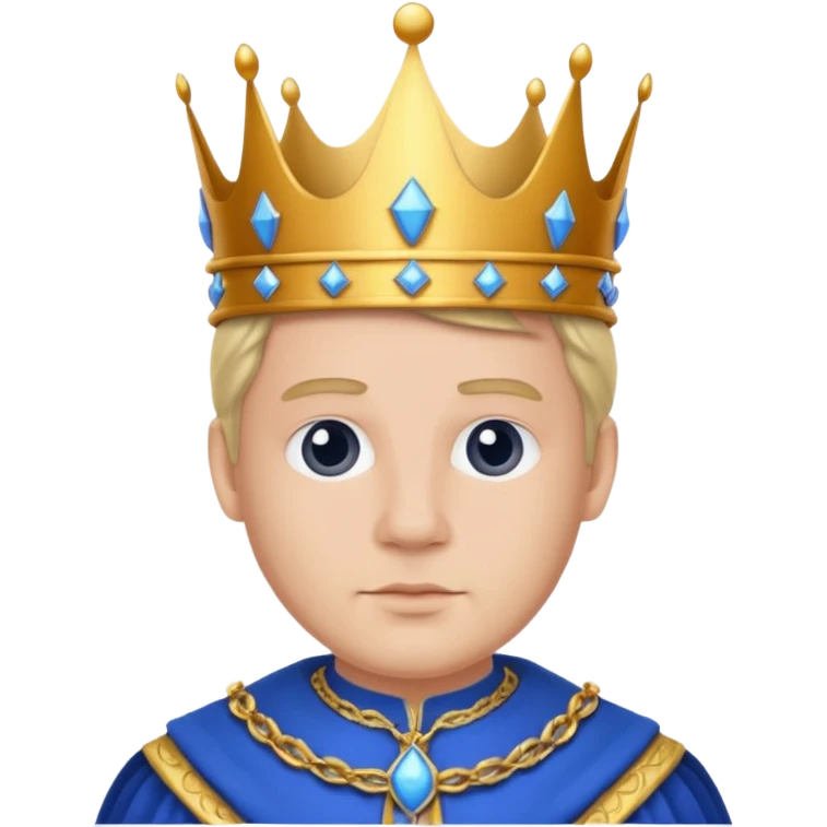 king with crown and blue outfit emoji