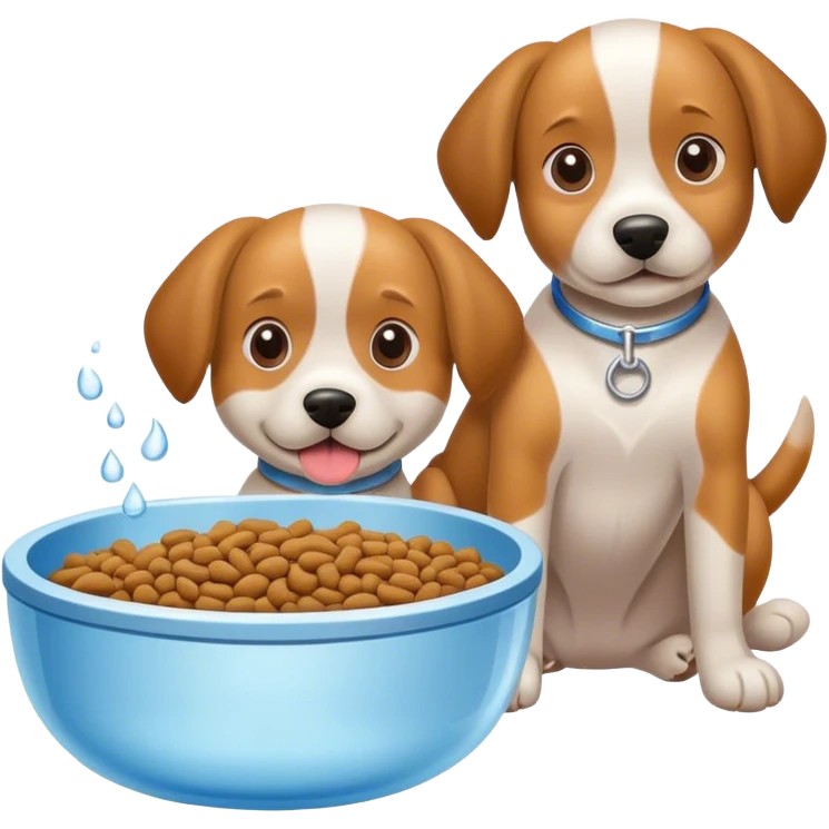 Dog food and water  emoji