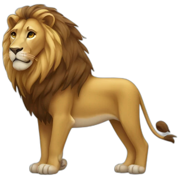 Thin lion emoji