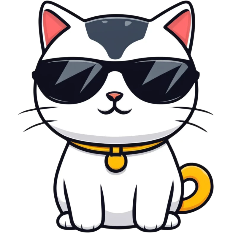 Cat with sunglasses emoji