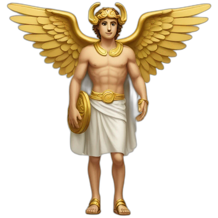 Hermes mythologic god with sandals wings emoji