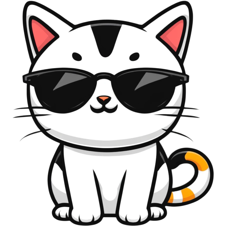 Cat with sunglasses emoji