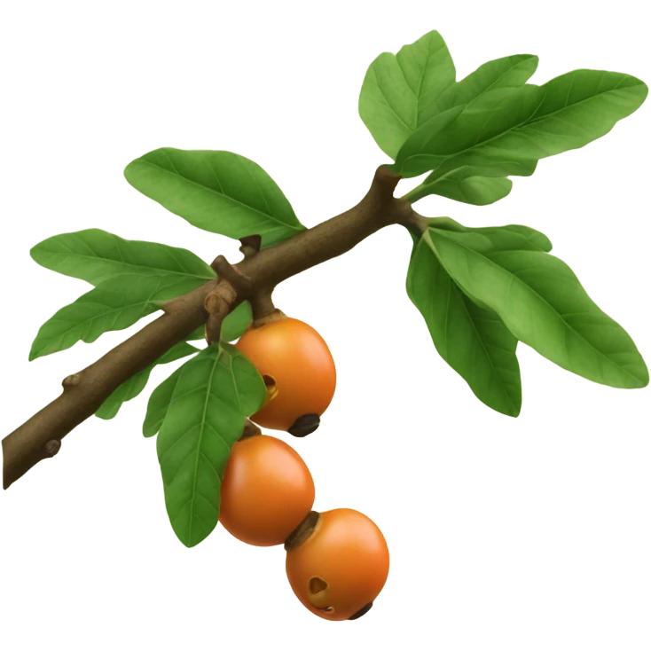 ripe guarana on branch emoji