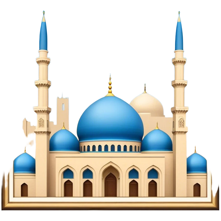 Mohammad Al-Amin Mosque Emoji of Beirut – Featuring its blue dome, tall minarets, and Arabic calligraphy. emoji