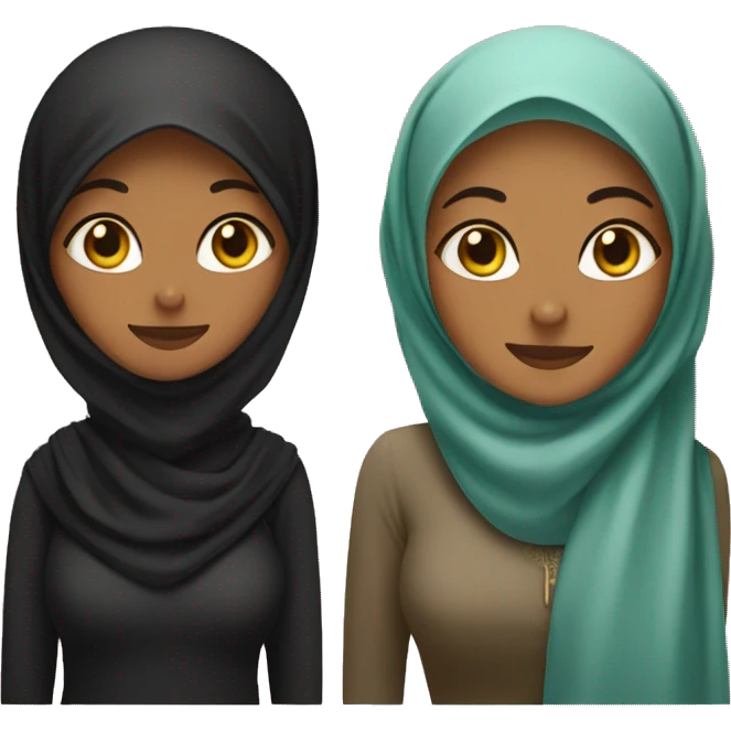 a black cat and a pakistani hijabi woman emoji