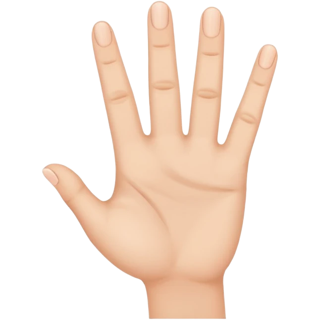 hand showing number four with fingers emoji