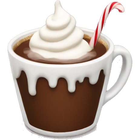 Hot choclate in a christmas cup emoji