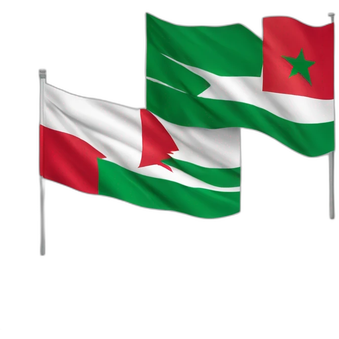 Drapeau du Maroc et de la Palestine emoji