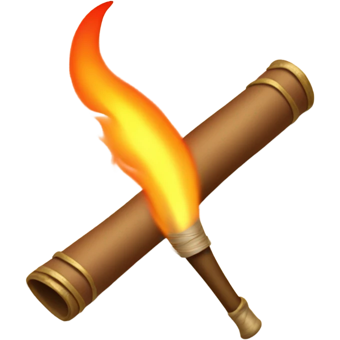 quill that's on fire writing on a scroll  emoji
