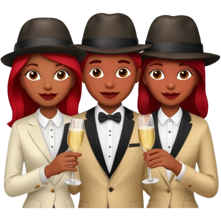 Red group peoples  emoji