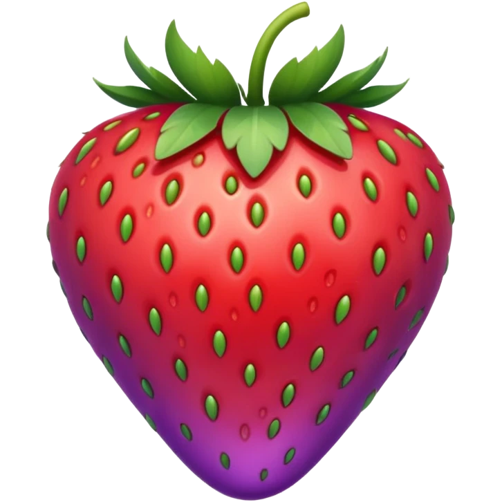 a purple and red colored strawberry emoji