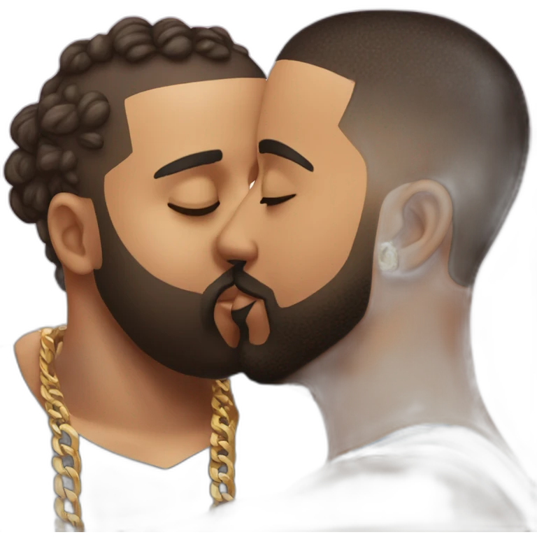 drake and dj khaled kissing emoji