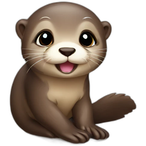 Cute baby otter emoji