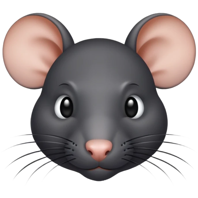 Un rat noir nu qui transpire  emoji
