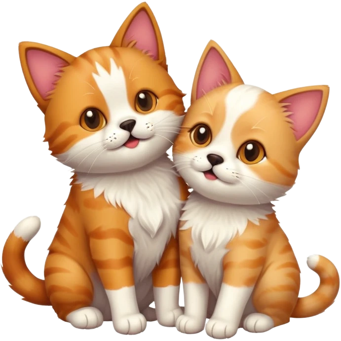cat and dog's friendship   emoji