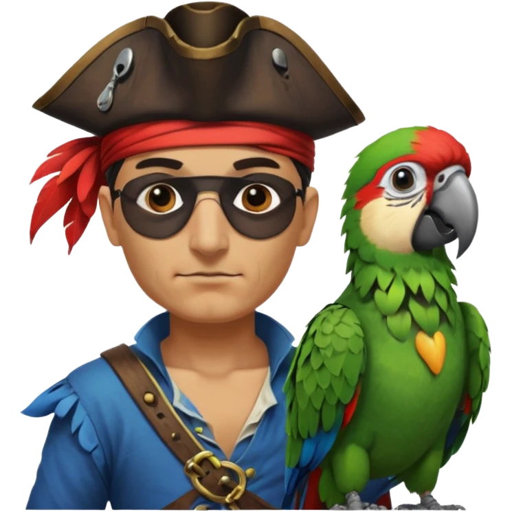 pirate and parrot emoji