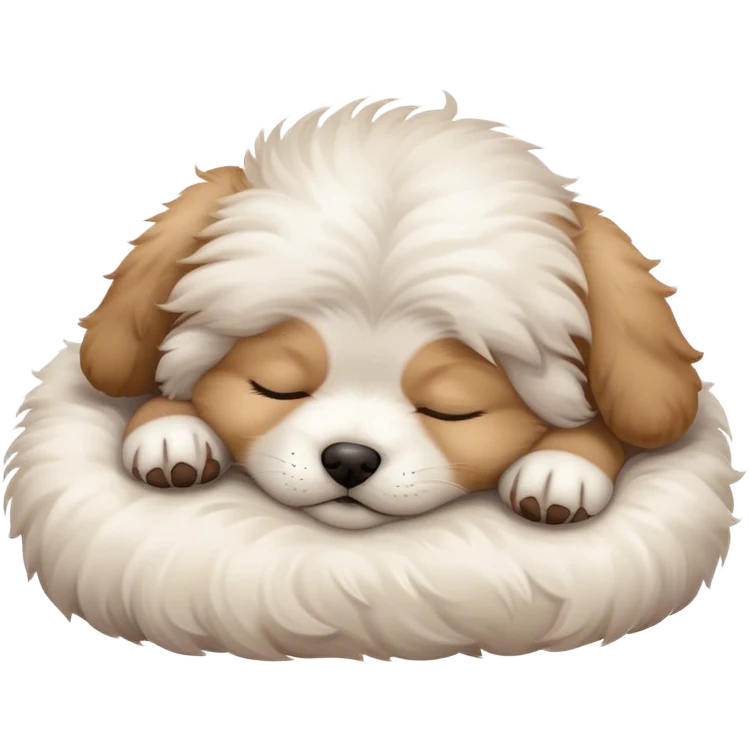A puppy sleeping  emoji