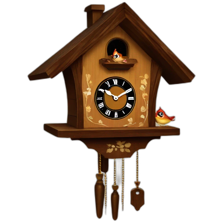 vintage cuckoo clock emoji