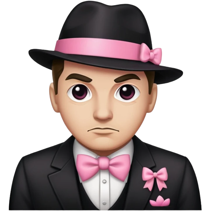 mafia with pink bow emoji