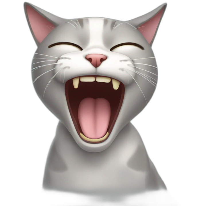 depressed cat screaming emoji
