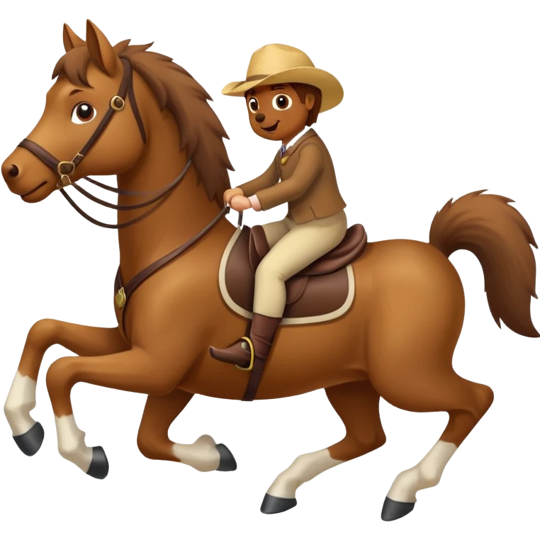 Horse riding dog emoji