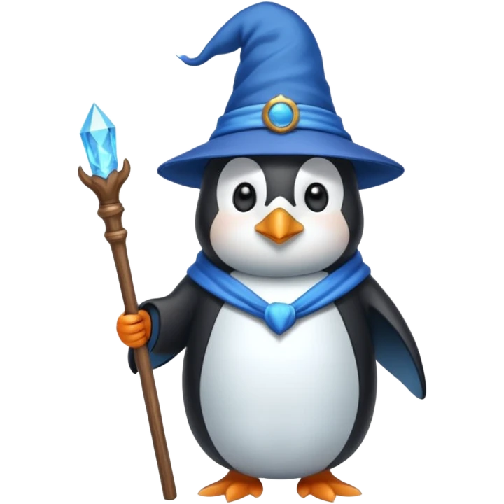 Penguin Wizard emoji