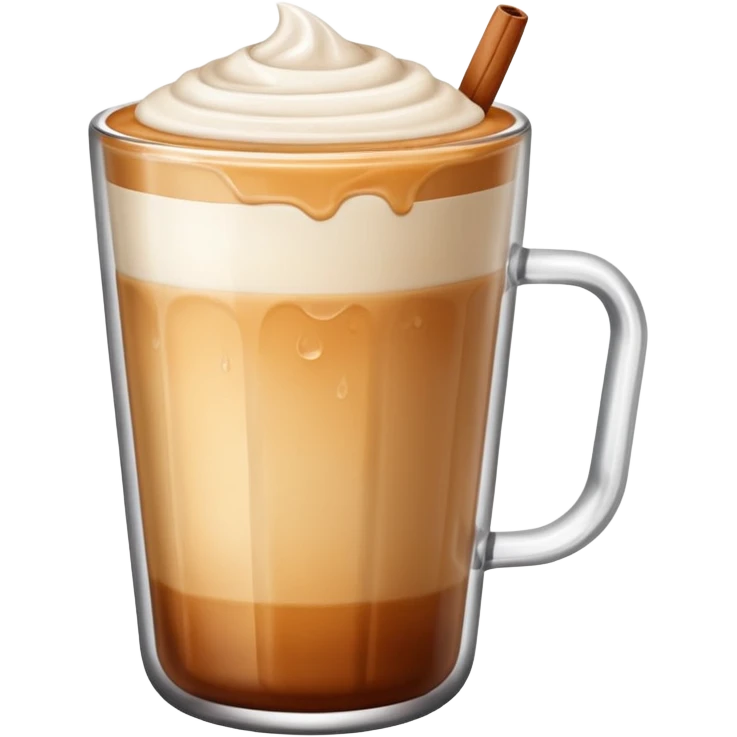 café con leche en vaso de vidrio emoji