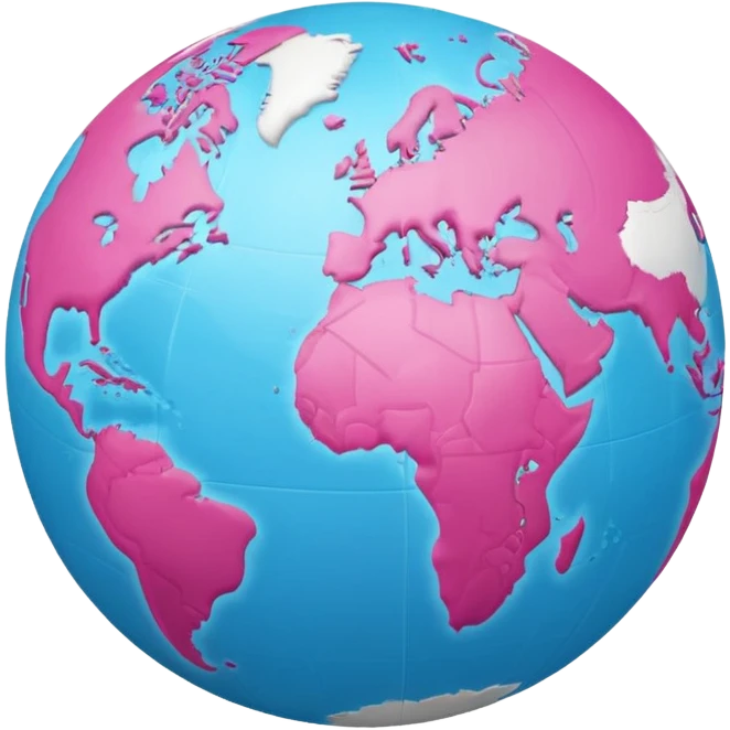 mix light pink dark pink and white girly globe with WWW in big letters under it.
It looks like an internet bar icon. emoji