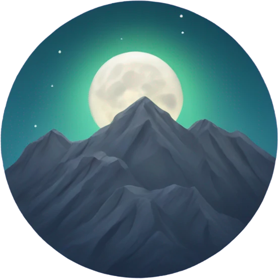 Mountain moon emoji